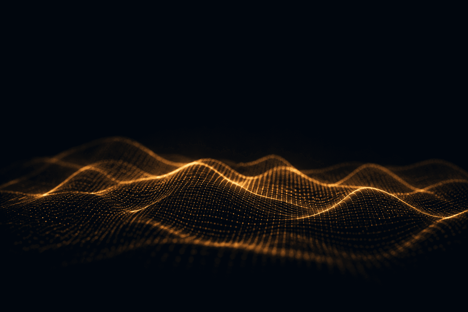 A flowing golden data landscape